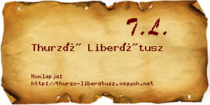 Thurzó Liberátusz névjegykártya
